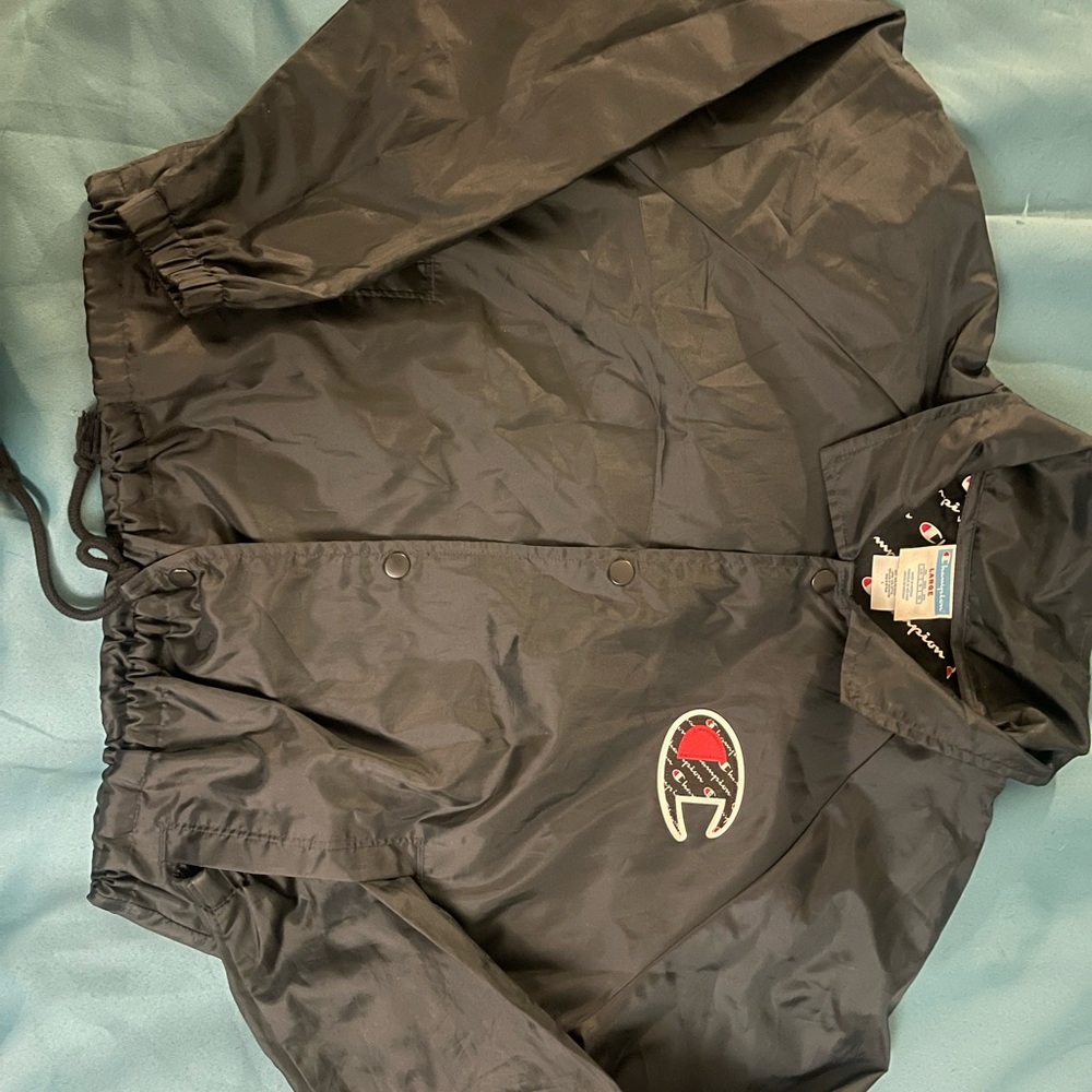 Champion Black Jacket With Logo Pattern - image 1